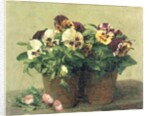 Still Life of Pansies and Daisies, 1889 by Ignace Henri Jean Fantin-Latour