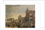 Pope Pius VI Blessing the Multitude on the Campo SS. Giovanni and Paolo, 18th century by Francesco Guardi