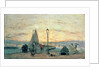 The Jetty at Trouville: Sunset, 1864 by Eugene Louis Boudin