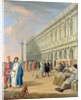 Venice: The Piazzetta with Figures, 18th century by Luca Carlevaris