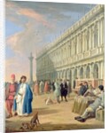 Venice: The Piazzetta with Figures, 18th century by Luca Carlevaris