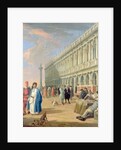 Venice: The Piazzetta with Figures, 18th century by Luca Carlevaris