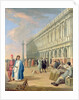 Venice: The Piazzetta with Figures, 18th century by Luca Carlevaris