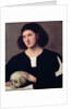 Portrait of a Young Man with a Skull, 17th century oil on canvas) by Bernardino Licinio