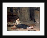 Girl by the Fireside, 1867 by Frank Holl