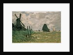 A Windmill near Zaandam, 19th century by Claude Monet