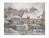 A Farm at Montfoucault: Effect of Snow, 1876 by Camille Pissarro