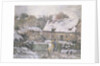 A Farm at Montfoucault: Effect of Snow, 1876 by Camille Pissarro
