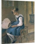 Portrait of Jeanne Holding a Fan, 19th century by Camille Pissarro