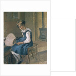 Portrait of Jeanne Holding a Fan, 19th century by Camille Pissarro