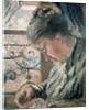 Portrait of Madame Pissarro sewing beside a Window, 19th century by Camille Pissarro