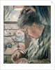 Portrait of Madame Pissarro sewing beside a Window, 19th century by Camille Pissarro