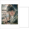 Portrait of Madame Pissarro sewing beside a Window, 19th century by Camille Pissarro