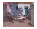 Green Door and Shadows, Lesbos, 1996 by Andrew Macara