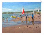 Cricket and red and white sail, Abersoch, 2011 by Andrew Macara