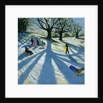 Winter Tree, Snow Sledgers, Calke Abbey, Derby by Andrew Macara