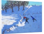 Playing in the snow Youlgrave, Derbyshire, 2016 by Andrew Macara
