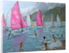 Pink and white sails, Lefkas, 2007 by Andrew Macara