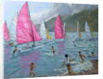 Pink and white sails, Lefkas, 2007 by Andrew Macara