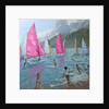 Pink and white sails, Lefkas, 2007 by Andrew Macara