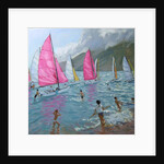Pink and white sails, Lefkas, 2007 by Andrew Macara