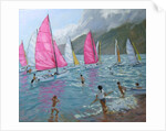 Pink and white sails, Lefkas, 2007 by Andrew Macara
