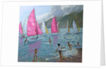 Pink and white sails, Lefkas, 2007 by Andrew Macara