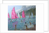 Pink and white sails, Lefkas, 2007 by Andrew Macara