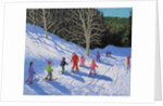 Children's ski lesson, Courchevel to La Tania, 2019 by Andrew Macara