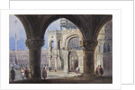 Church and Piazza San Marc at Venice by Joseph Axe Sleap