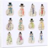 Twelve Document snowmen, 2018 by Sarah Battle