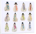 Twelve Document snowmen, 2018 by Sarah Battle
