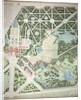 General plan of the parks of the two Trianon Palaces, Versailles, early 19th century by French School