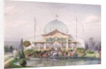 Tent and Big Glasshouse in the Garden of the Universal Exhibition in Paris in 1867 by French School