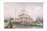 Tent and Big Glasshouse in the Garden of the Universal Exhibition in Paris in 1867 by French School