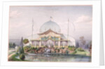 Tent and Big Glasshouse in the Garden of the Universal Exhibition in Paris in 1867 by French School