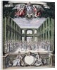 Set design for an unidentified ballet in a garden, taken from a collection entitled 'Menus Plaisirs du Roi' by French School