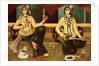 Two harem ladies, Qajar, Persian, c.1811-14 by Persian School