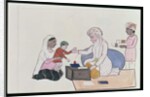Indian Doctor Examining A Patient, c.1890 by Punjabi School