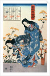 Gio and Giji Gathering Flowers by Utagawa Kuniyoshi