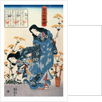 Gio and Giji Gathering Flowers by Utagawa Kuniyoshi