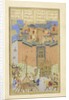 Persian 239 fol.223a The fortress of Gang Dizh attacked with mines by Persian School