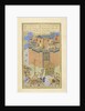 Persian 239 fol.223a The fortress of Gang Dizh attacked with mines by Persian School
