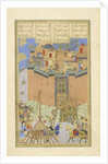 Persian 239 fol.223a The fortress of Gang Dizh attacked with mines by Persian School