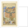 Persian 239 fol.223a The fortress of Gang Dizh attacked with mines by Persian School