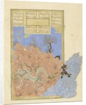 Persian 239 fol.250b Gusht?sp slays the dragon by Persian School