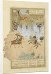 Persian 239 fol.296a Isfandiyār slain by Rustam by Persian School