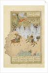 Persian 239 fol.296a Isfandiyār slain by Rustam by Persian School