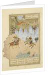Persian 239 fol.296a Isfandiyār slain by Rustam by Persian School