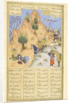 Persian 239 fol.313b Iskandar comforts the dying D?r? by Persian School